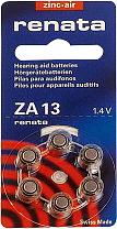 Batterier för hörapparat, zink/luft, ZA13