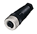 Contact box and connector, for M12 connection