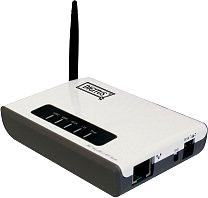 Digitus trådlös multifunktionsskrivarserver, 2x USB 2.0
