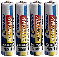 NiMH-batterier, R3, 4-pack