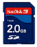 Sandisk SD-kort 2 GB blå