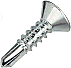 Sheet metal screw with drill bit, cross recess countersunk head DIN 7504