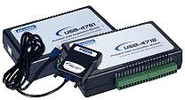 USB bus-based digital and analogue input and output modules