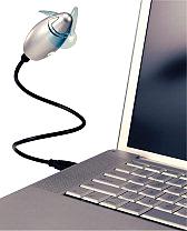 USB-fläkt med lysdiodlampa