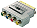 Videoadapter SCART-kontakt/4 RCA-anslutningar