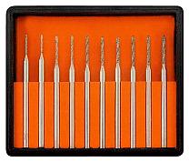 10-piece diamond-coated HSS mini twist drill bit set