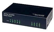 16-portars N-Way switch svart