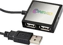 4-portars USB 2.0-hub med kabel