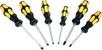 6-pce. set of chisel screwdrivers slotted/cross-head PZ set