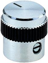 Aluminium knobs with plastic insert