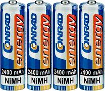BATTERI R6 NIMH 2400 MAH, 4-PACK