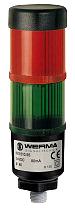 Compact 36 LED signal stack with coloured domes
