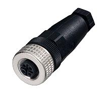 Contact box and connector, for M12 connection