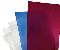Cover sheets suitable for use with the plastic binding system C75
