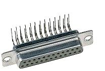 D-Sub terminal pin/socket strip angled