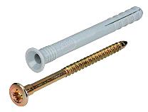 Fixing plug with countersunk head