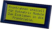 Frontram för LCD-punktmatrismodul