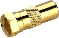 Goldline F-kontakt för koax-kontakt.