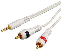 Hama audio-kabel 3,5 mm stickproppskontakt/RCA