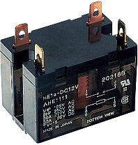 HE relay with 6.3 mm spade connectors