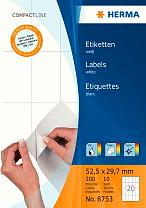 Herma etiketter för småförbrukare, 52,5x29,7 mm, universal, 200 st.