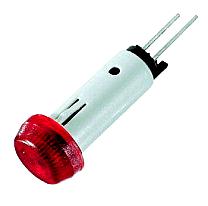 Indikeringslampa med snäppfäste Ø 7 mm, röd