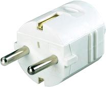 Jordad kontakt vit 250 V