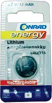 Laddningsbart litiumknappcellsbatteri LIR2016