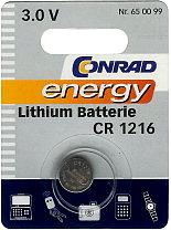Litiumknappcell CR 1216 - 2