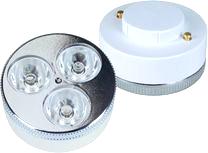 Ljuskälla med lysdioder GX53, 3x1 W, vit
