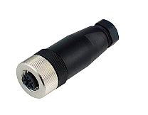 M12 plug-in connector, ready for assembly, with cage clamp connector