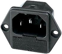 Mounted IEC connector