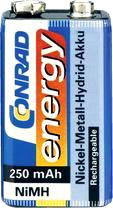 NIMH-BATTERI 9 V BLOCKBATTERI 250 MAH