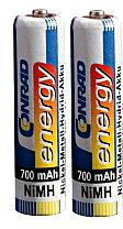 NIMH-BATTERI R3 2-PACK 700 mAh