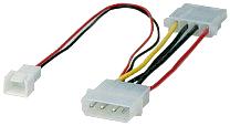 PC-fläkt-adapterkabel 4-pol./3-pol.