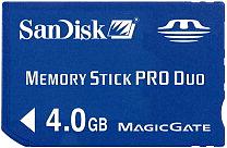SanDisk MemoryStick pro DUO, 4 GB