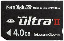 SanDisk Memorystick Pro DUO Ultra II, 4 GB