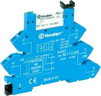 Screwless terminal sockets for DIN rail 93 series: Accessories 34 series - 3