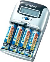 Snabbladdare UFC-2S LCD inkl. 4x R3-batterier 900m Ah