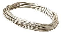 Spännvajer ej isolerad, klar, 4 mm², 10 m