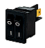 Ultraslim dual-rocker switch