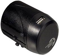 Universalreseadapter svart USB