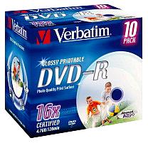 Verbatim DVD-R 16x, 10st, hårdplastfodral
